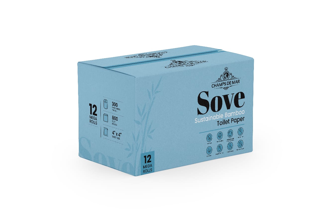 Bamboo toilet paper product